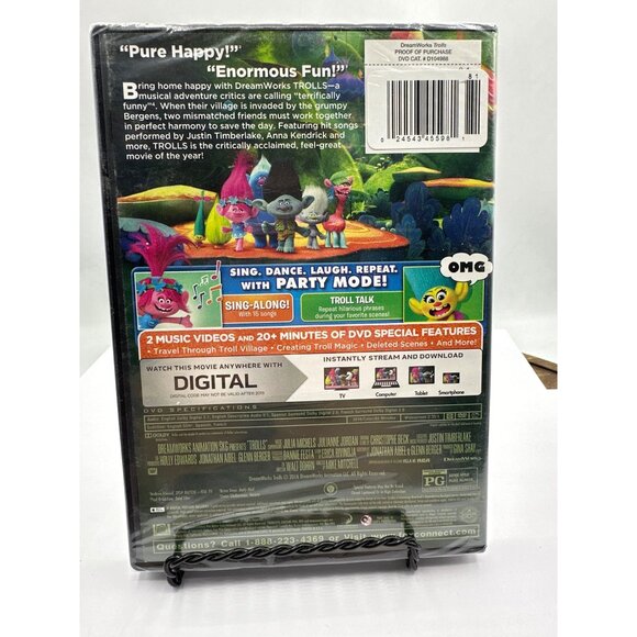 Trolls Party Edition DVD Expired Digital BRAND NEW SEALED Anna Kendrick 2016 - Picture 2 of 2